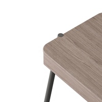Bureau d'ordinateur en bois avec structure en acier robuste RongFeng, table console, espace de rangement, design écologique, montage facile