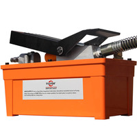 Pompe hydraulique industrielle en aluminium à commande pneumatique et manuelle pour vérin à simple effet