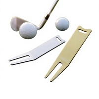 Marqueurs de balle de golf en alliage de zinc en stock, design vierge or et argent avec option de logo gravé au laser