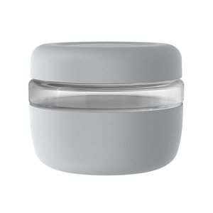 Ecologische herbruikbare glazen voorraadpotten van 350 ml met verwarmde geïsoleerde siliconen hoes en dekselset voor gebruik in de keuken - Product Image 5