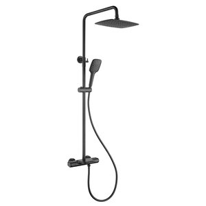 Ensemble de <span class=keywords><strong>douche</strong></span> de salle de bain carré système robinet mitigeur ensembles cuivre mural acier inoxydable robinet de <span class=keywords><strong>douche</strong></span> coulissant - Product Image 3