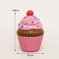 Modèle gonflable géant publicitaire Areeman en forme de cupcake, en PVC réaliste et imperméable, pour la décoration de fêtes, magasins, événements et centres commerciaux, personnalisable