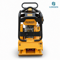 Compacteur à plaque vibrante réversible diesel 160 kg, machine de compactage robuste pour sols, sable et gravier