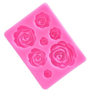 Khuôn Silicon Hình Hoa Hồng Đồ Trang Trí Bánh Cupcake Đám Cưới Dụng Cụ Trang Trí Bánh Kẹo Mềm - Product Image 1