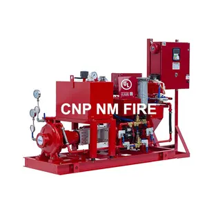 listed 50gpm@110psi End Suction Fire Pump Sets with 51hp diesel engine and controller