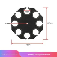 Support multi-microphones Gooermi pour micros dynamiques portables, filaires et sans fil, organisateur de rangement et présentoir