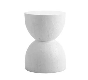 Modern <strong>White</strong> Concrete Stool Stand Coffee <strong>Side</strong> <strong>Table</strong> for Bedroom Bedside End <strong>Table</strong> for Living Room Home Furniture - Product Image 1