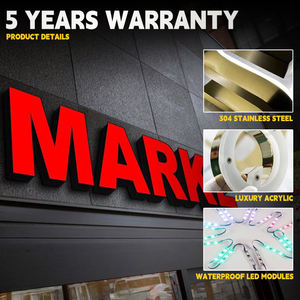 Enseigne LED personnalisée lumineuse, logo de centre commercial, lettres lumineuses haut de gamme, décorative intérieure et extérieure pour centre commercial et centre commercial - Product Image 4