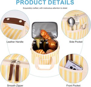 Portable Custom Small 6 Pack Can <b>Beer</b> Insulated Picnic Bags Waterproof Printed Lunch Bag for Women Kids Cooler - Product Image 5
