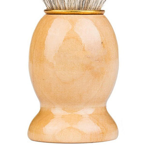 Pinceau à raser professionnel de haute qualité pour droitiers, manche en bois, poils en nylon, pour le rasage de la barbe, avec logo et emballage personnalisés - Product Image 5