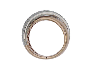 Anillo de Dedo Meñique Apilable de Dos Colores con Burbujas, Chapado en Oro de 18k, Resistente al Agua y a la Oxidación, Diseño Exquisito y Moderno con Circonitas Cúbicas, Personalizado para Mujer - Product Image 5