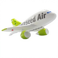 Modèle d'avion gonflable en PVC écologique personnalisé avec logo sur mesure pour la promotion publicitaire, jouets gonflables