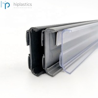 Support d'étiquette électronique Hiplastics PHD en PVC avec système de rail ESL pour étiquettes Hanshow Pricer - Installation facile et utilisation pratique