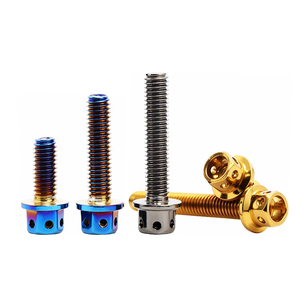 Vàng lục giác mặt bích đầu vít bu lông M4 M5 M6 M8 M10 Titan mạ Hex bu lông bị cháy màu xanh - Product Image 1
