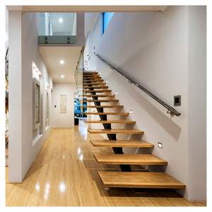 Nouvelle conception 2026 : <span class=keywords><strong>Escalier</strong></span> <span class=keywords><strong>droit</strong></span> en structure acier avec <span class=keywords><strong>marches</strong></span> en bois – Luxe moderne, Vente chaude, Fabrication directe OEM/ODM - Product Image 1