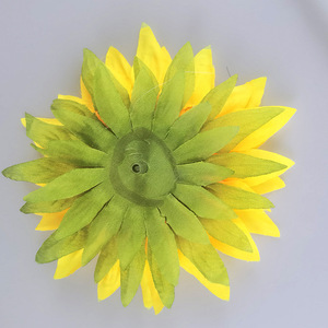 Aranjamiento de girasoles artificiales de rama alta, flores de seda y plástico para decoración del hogar y bodas - Product Image 3