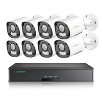 GR-YUFX-M5V-K8 GCraftsman NVR POE de 8 Canales, Kit de Cámaras de 5MP, Sistema de Grabación de Video en Red, Audio, Seguridad para el Hogar