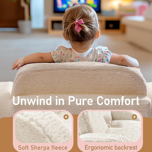 Giving Tree <b>Kids</b> Folding <b>Sofa</b> Cream Color 2 Year And Above Foldable Baby <b>Sofa</b> For Children's Room - Product Image 4