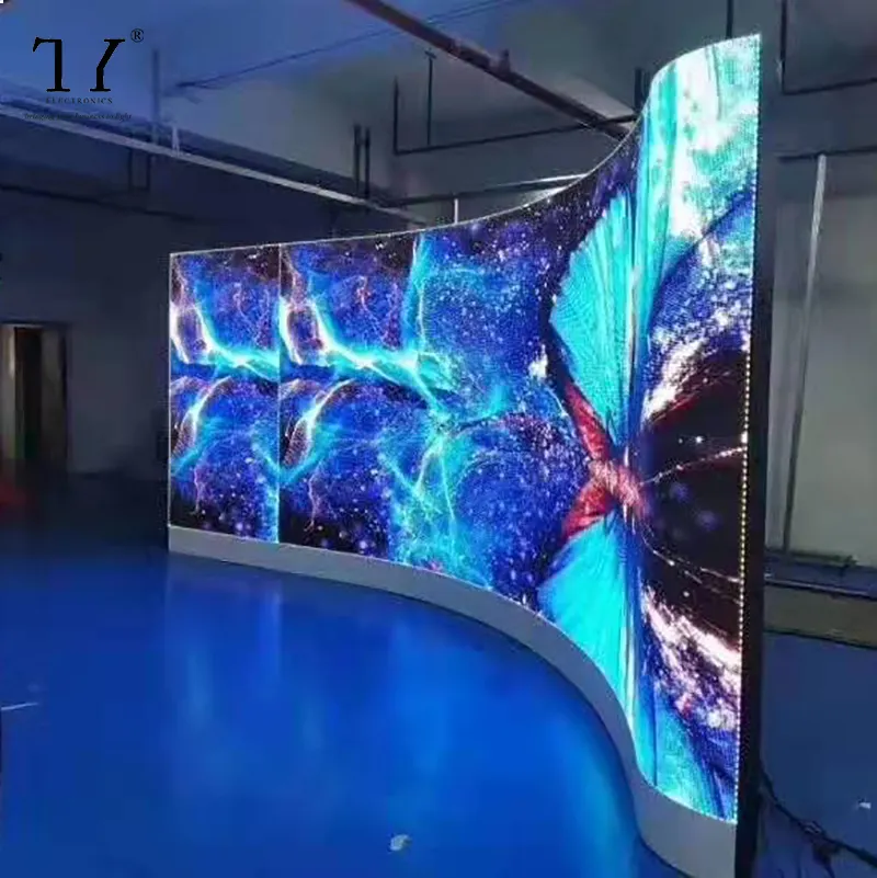 High Brightness Customized Soft Led Module Led Screen P2 P2.5 P3 P4 P5 P6 Flexible Video Wall Led Display advertising