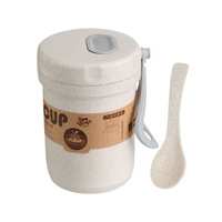 Tasse de soupe de café Portable, biodégradables, écologique, paille de blé, ml ml