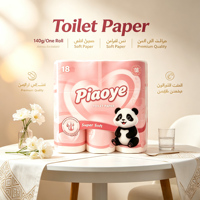 Papier toilette en pâte de bois 2/3 plis, jetable, écologique, vente en gros, personnalisé, absorbant