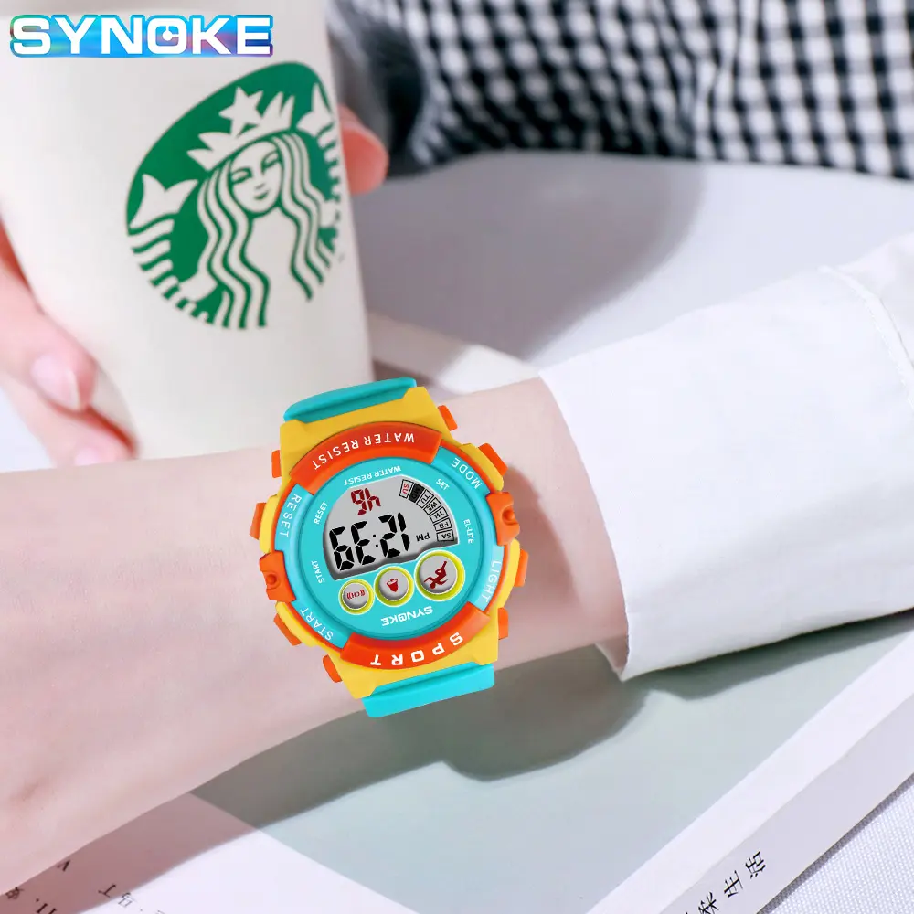 Explosive child kids potty watch Water Resistant Eco-Friendly Digital Colorful Flash Kids Sports Watch With LED For Boy