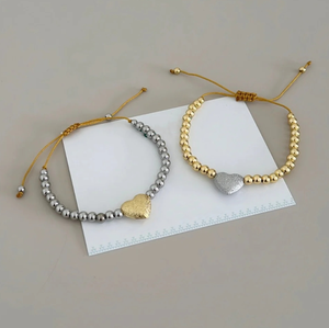 <span class=keywords><strong>Bracelet</strong></span> perlé coeur de mode fait main <span class=keywords><strong>Bracelet</strong></span> plaqué <span class=keywords><strong>or</strong></span> <span class=keywords><strong>18</strong></span> <span class=keywords><strong>carats</strong></span> cuivre - Product Image 1