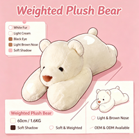 Bantal Tubuh Beruang Kutub Berbobot, Boneka Lembut Mengembang untuk Dipeluk, Mainan Penghilang Stres dan Kecemasan, untuk Tidur, Dekorasi Rumah, dan Hadiah