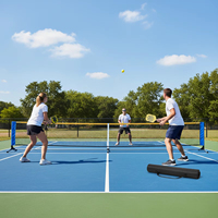 Red de Pickleball de 22 pies de Ancho con Soporte de Hierro Resistente y Diseño Anti-Inclinación, Suministros para Competencia