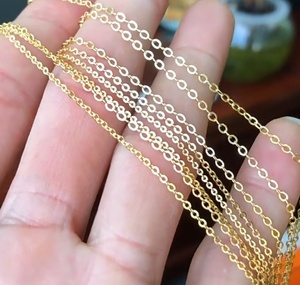 14Kゴールド充填<span class=keywords><strong>1.2MM</strong></span> 1.37MM 1.65MM 1.76MMフラットOチェーン基本デインティケーブルチェーンDIYパーマネントジュエリー製造アクセサリー - Product Image 3