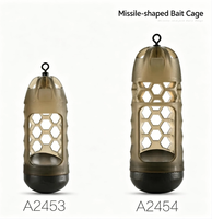 Lovita Brown Cage à appâts de pêche à la carpe en PP, écologique, durable, multi-trous, distributeur de granulés à affouillage rapide, monture d'alimentation pour granulés