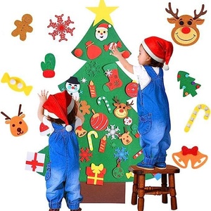ชุดต้นคริสต์มาสทำเองจากผ้าสักหลาด DAMAI พร้อมเกมตีตัวต่อสำหรับเด็ก ของตกแต่งแขวนผนัง ชุดงานฝีมือผ้าสักหลาดสำหรับของชำร่วยงานปาร์ตี้คริสต์มาส - Product Image 4