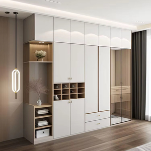 Nuevo armario de puerta de vidrio al <span class=keywords><strong>mejor</strong></span> <span class=keywords><strong>precio</strong></span> con luces LED Diseño de ahorro de espacio - Product Image 1