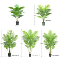 Palmier artificiel Areca de haute qualité, faux palmier tropical en pot, écologique, imperméable, décoration intérieure, bureau, Noël