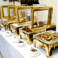 Chafing Dish Pernikahan Berkualitas Tinggi, Penghangat Makanan & Chafing Dish Buffet untuk Dijual, Peralatan Buffet Katering, Cheffing Dish Mewah