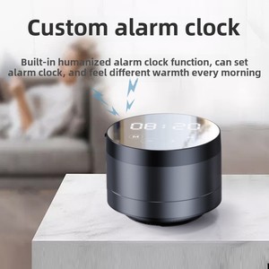 Xách tay 5 Wát <span class=keywords><strong>Mini</strong></span> BT loa với RGB LED chiếu sáng và đồng hồ báo thức pin Powered cho bàn làm việc - Product Image 4