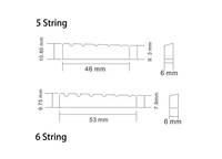 Ivory Plastic Bass Replacement Slotted Nut R400 ABS Bass Guitar Nuts for 4 String Electric Bass Parts