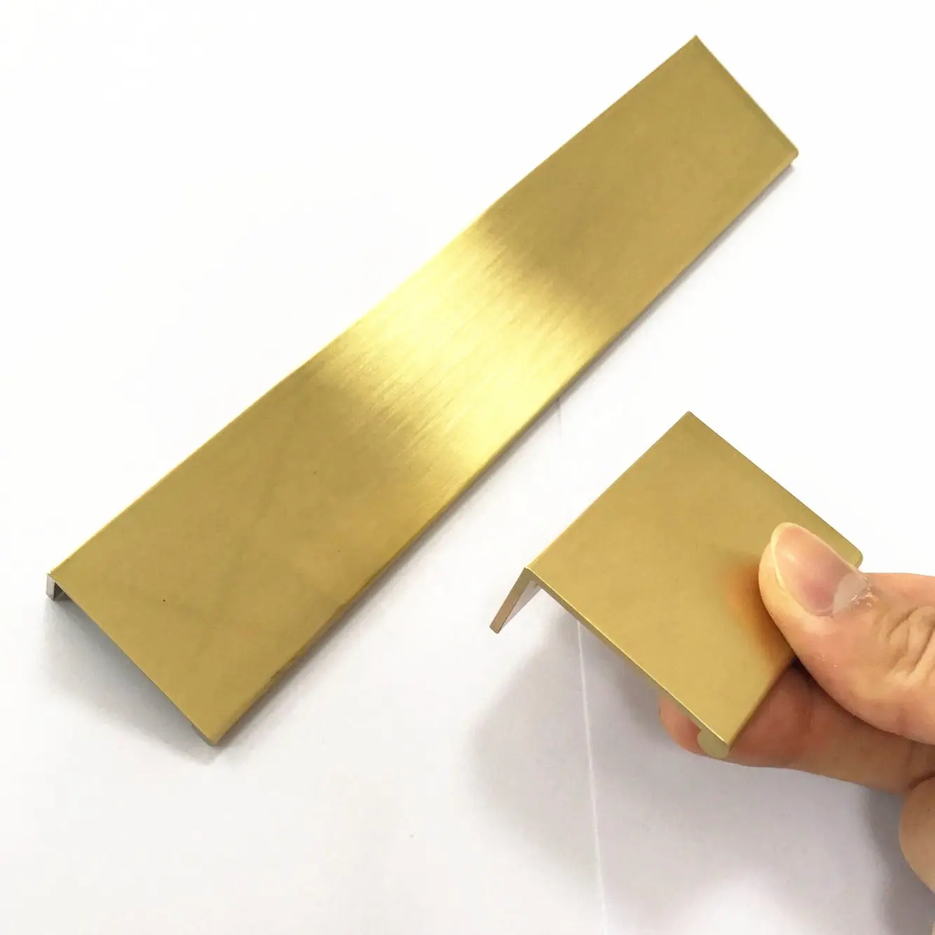 Aluminium Cabinet Kitchen High Quality Profile Edge Handle G0022 Gold Finger Pull Handles