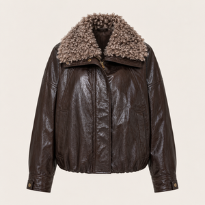 Chaqueta Corta de Invierno para Mujer, con Cuello de Piel Sintética, Ecológica, Negra, para un Look Elegante en Clima Frío - Product Image 2
