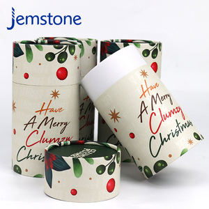 Boîte d'emballage cylindrique en carton kraft pour capsules de gel alimentaire à base de plantes, design personnalisé, recyclable, tube en papier pour poudre de protéines - Product Image 5