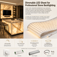 Panneau LED à découpe fine 22,3 mm, grille flexible, rétroéclairage pour Onyx, marbre, mur TV, îlot de cuisine, projets personnalisés