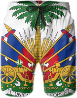 Ensemble de breloques drapeau d'Haïti tendance et très demandé, avec t-shirt, chapeau et pendentif carte d'Haïti, pour femmes et hommes unisexe