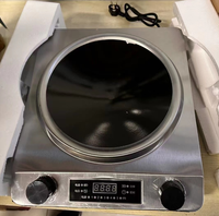 Table de cuisson à induction de haute qualité, en acier inoxydable, concave, électromagnétique, commerciale, 3500W