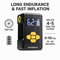 Compresor de Aire para Neumáticos 130PSI, Bomba de Bicicleta Eléctrica, Bomba de Bicicleta con Batería, Mini Bomba de Bicicleta Eléctrica, Micro Bomba de Aire