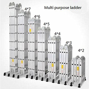 Nhà Máy Giá Đa Năng Escaleras Plegables Đa Chức Năng Nhôm Bước Gấp Thang - Product Image 3