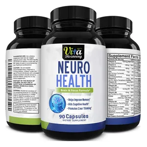 Noo tropics Brain Supplement unterstützt Memory Booster für Mind Focus Reduzieren Sie Angst-DMAE-Pillen zur Konzentration verbessern das Gehirn