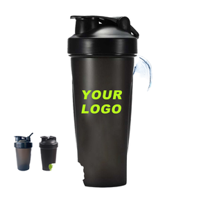 Grosir 600ml 20oz Mug perjalanan plastik bebas BPA perlengkapan minum Logo kustom air kebugaran olahraga Gym untuk pengocok Protein Botol - Product Image 1