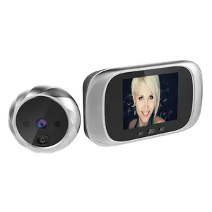 Electric video door bell door eye hole viewer for front door