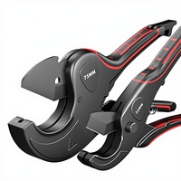 Coupe-tuyau industriel Oudis pour plomberie, outil de découpe PVC thermofusible avec cliquet autobloquant et couteau, modèle GZGD-HS-75
