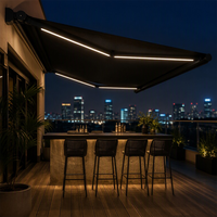 Auvent pliant en aluminium de qualité supérieure avec télécommande murale à double commande pour complexe hôtelier, plage, bar, terrasse